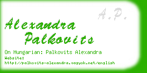 alexandra palkovits business card